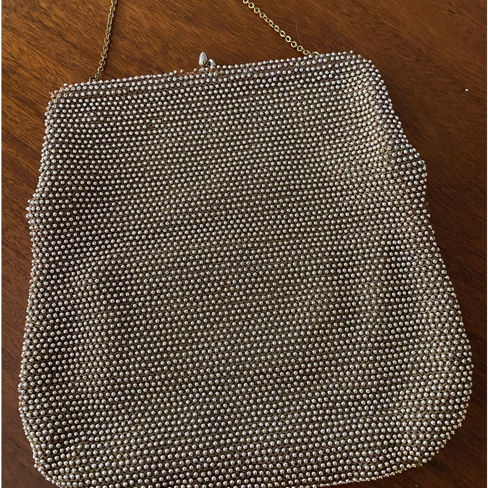 Gold vintage beaded bag